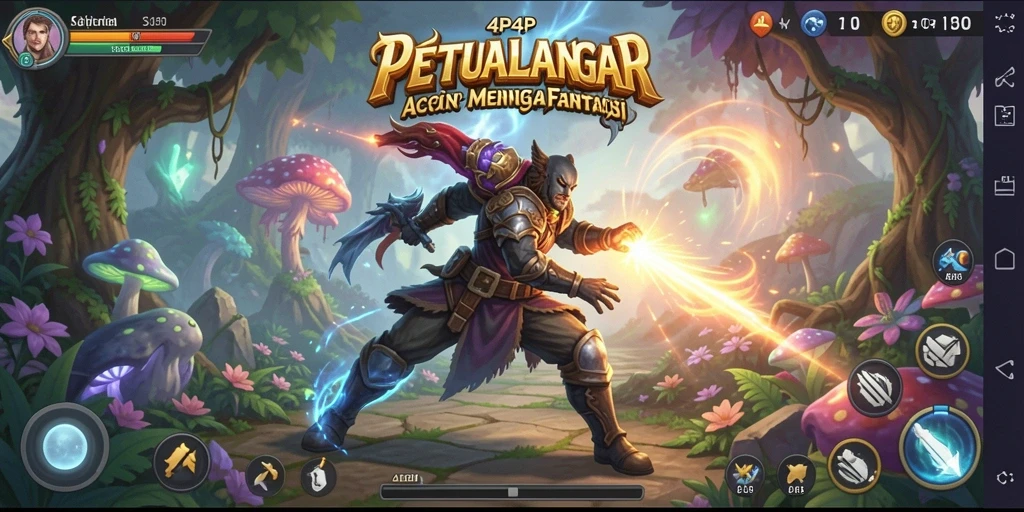 Tampilan menarik dalam gameplay ARPG 4P4P dengan pertarungan seru.