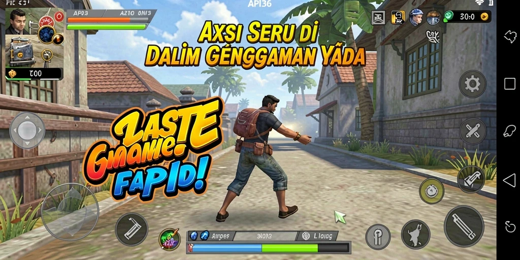 Gameplay mendebarkan API36 dengan aksi seru di layar.