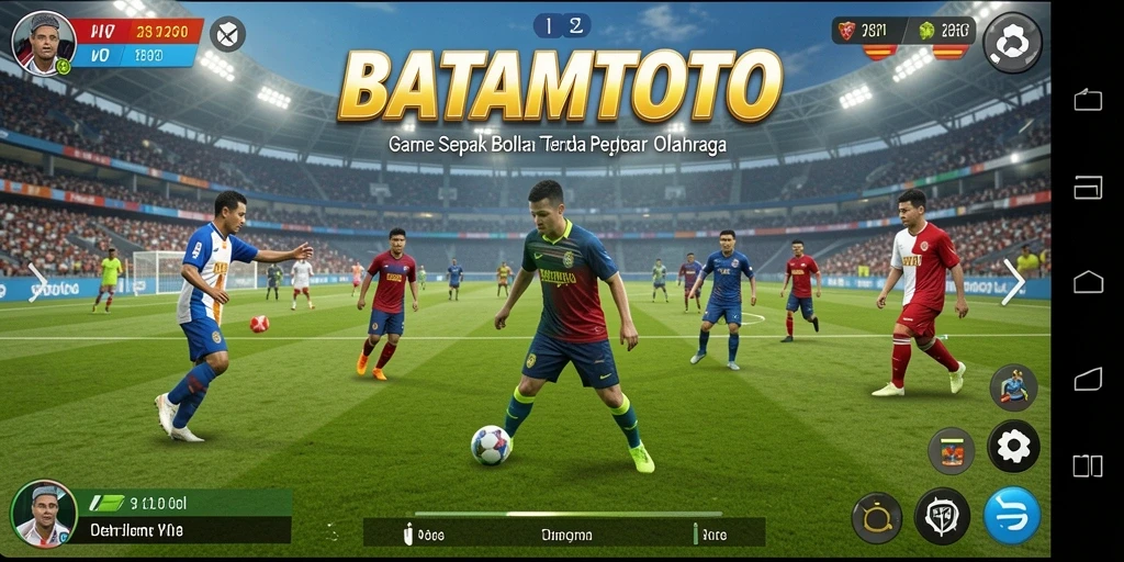 Tangkapan layar gameplay menarik BATAMTOTO saat pertandingan sepak bola.
