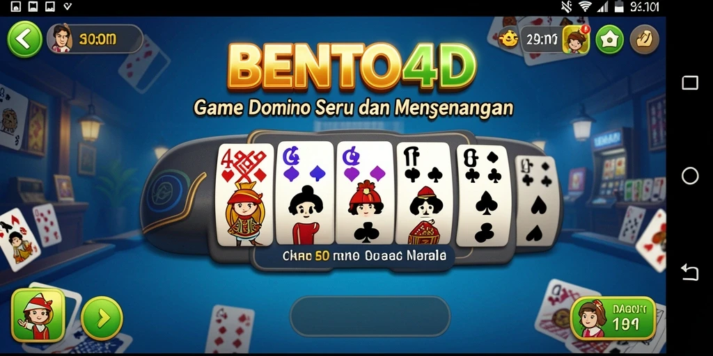 Tampilan gameplay Domino yang seru dan interaktif.