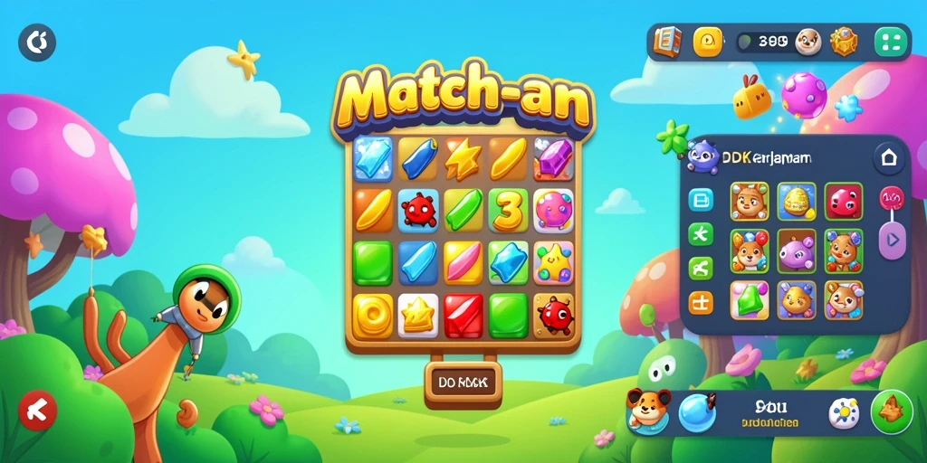 Tampilan gameplay DKK yang menarik dan berwarna-warni.