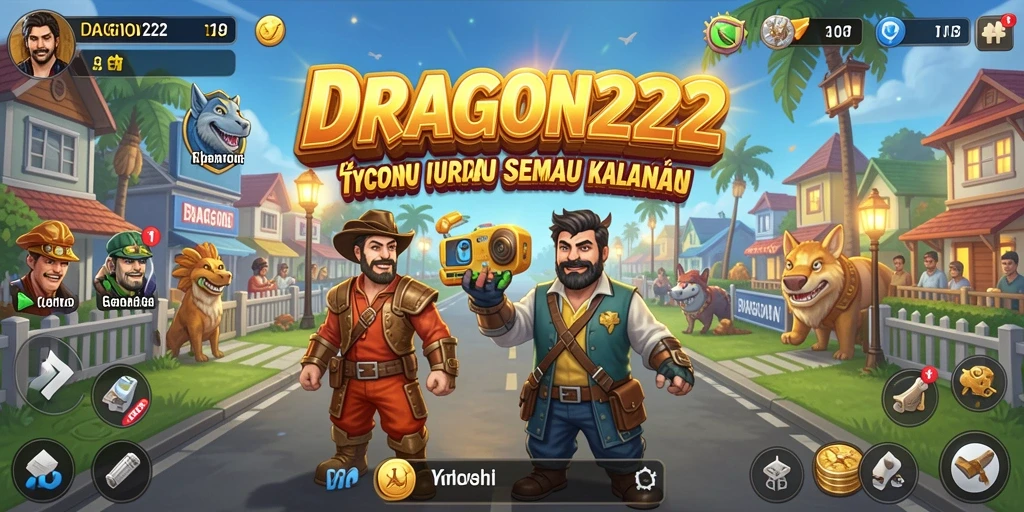 Tampilan gameplay seru dari DRAGON222 dengan elemen Tycoon.
