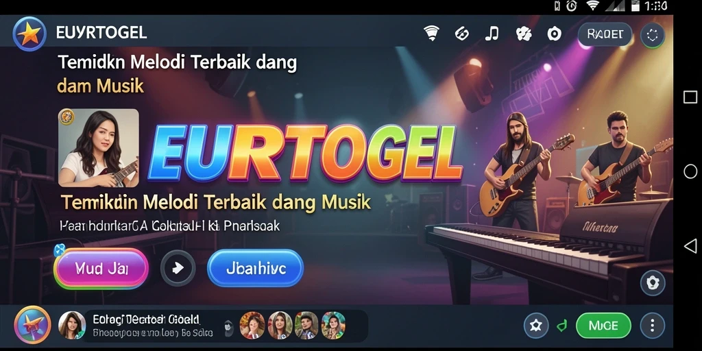 Screenshot gameplay EUROTOGEL menampilkan antarmuka musik yang menarik.