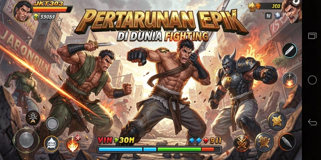 Tampilan gameplay seru dari JKT303 yang menampilkan pertarungan intens.