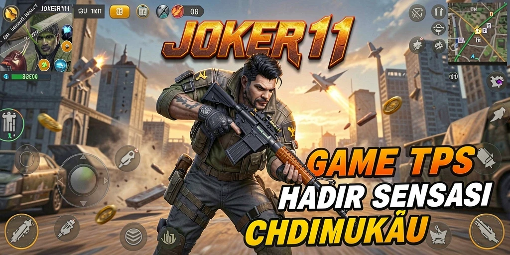 Screenshot JOKER11 menampilkan aksi mendebarkan dalam mode TPS.