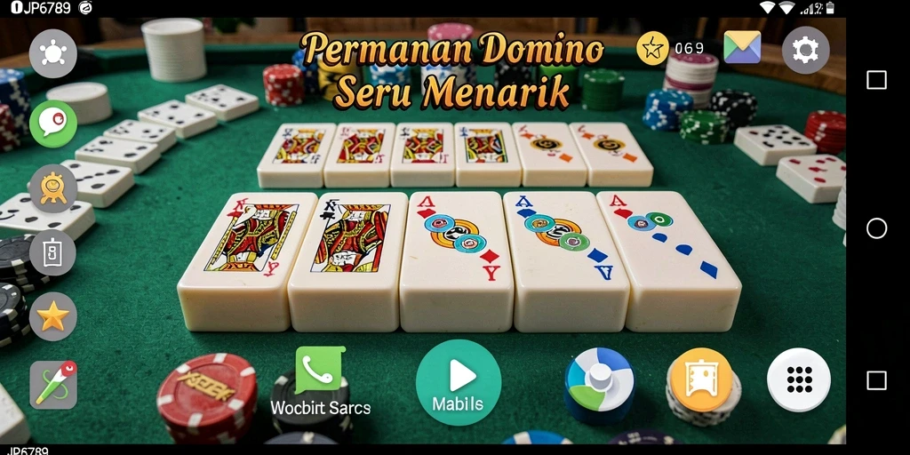 Tangkapan layar permainan JP6789 menampilkan aksi seru permainan domino.