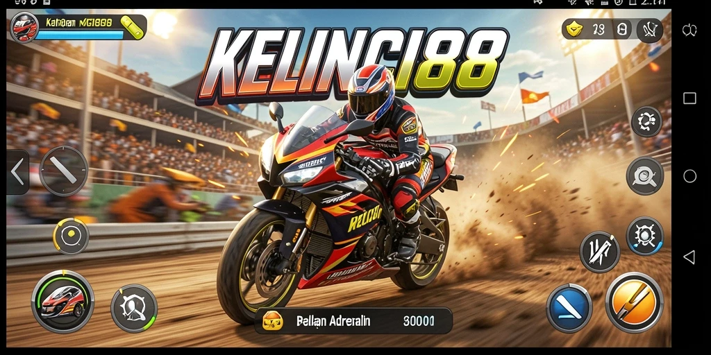 Gameplay KELINCI88 yang mendebarkan dan penuh aksi balapan motor.