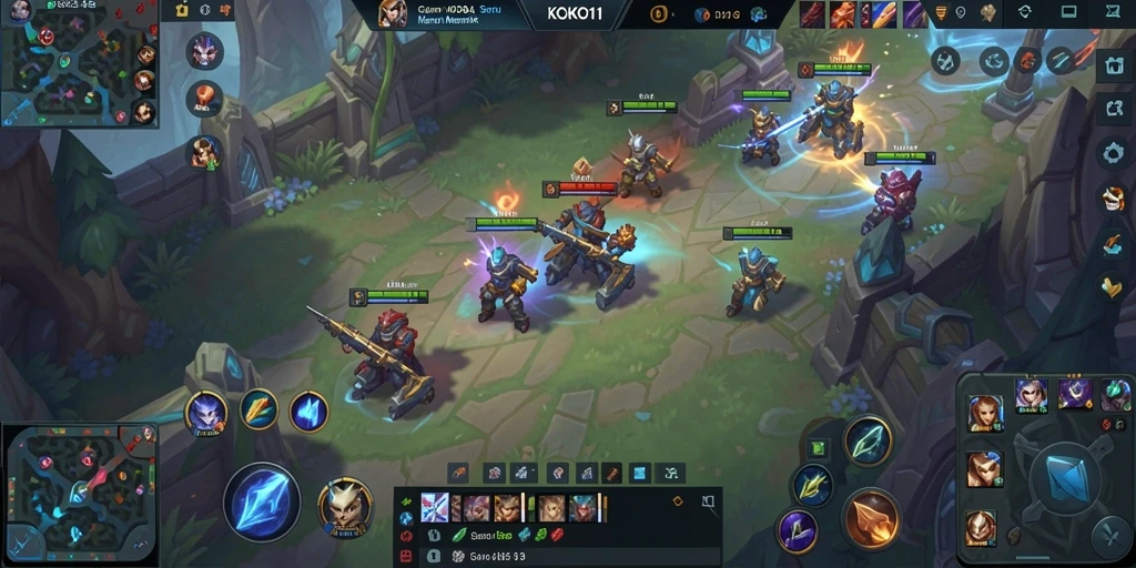 Tangkapan layar gameplay KOKO11 yang penuh aksi dan strategi taktis.