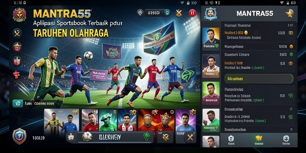 Tampilan gameplay MANTRA55 yang menarik dalam taruhan olahraga.