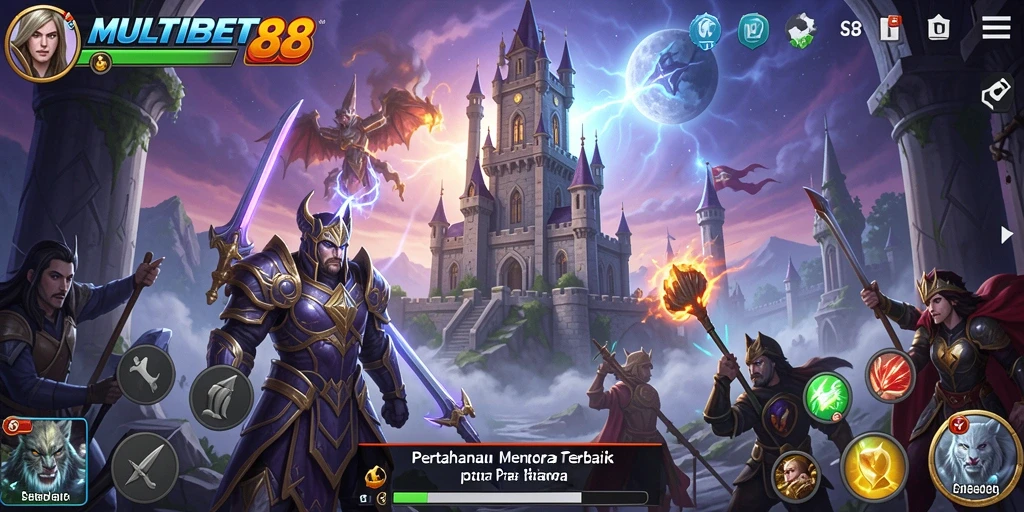 Tampilan gameplay Tower Defense yang mendebarkan di MULTIBET88.