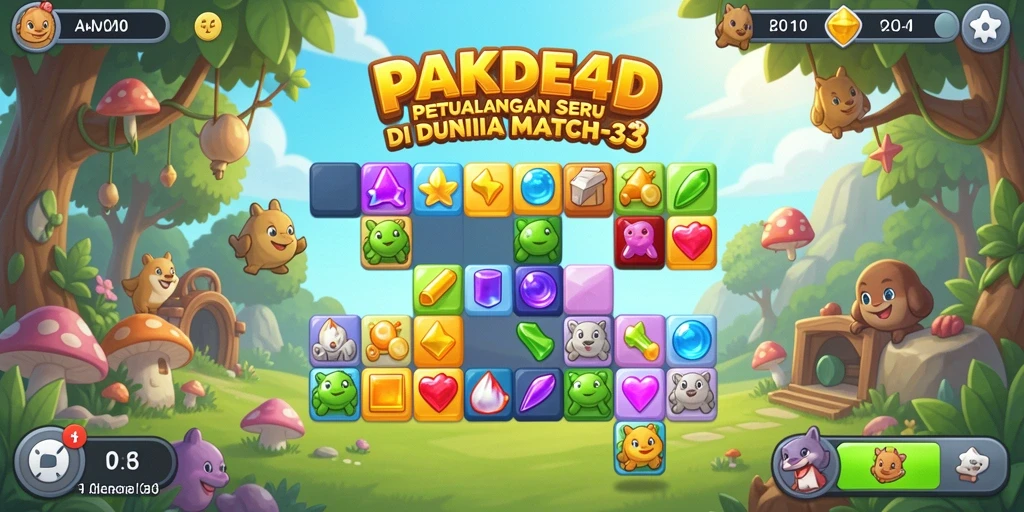 Screenshot utama PAKDE4D menunjukkan gameplay seru dan penuh warna.