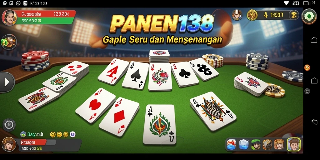 Cuplikan gameplay seru dalam game Gaple PANEN138.