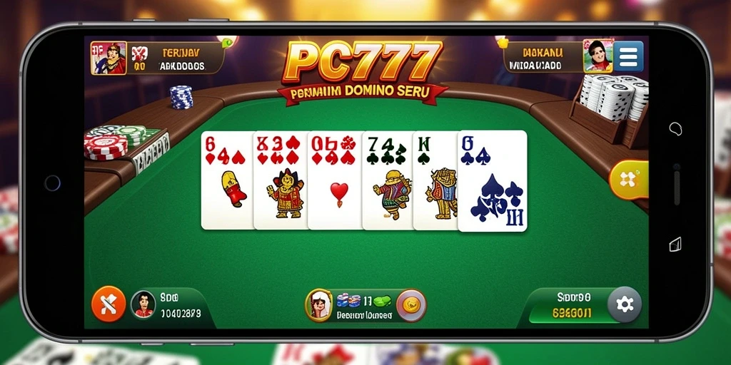 Tangkapan layar utama PC777 memperlihatkan keseruan permainan Domino.
