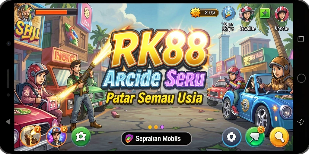 Tampilan menarik dari gameplay RK88 dalam aksi arcade.
