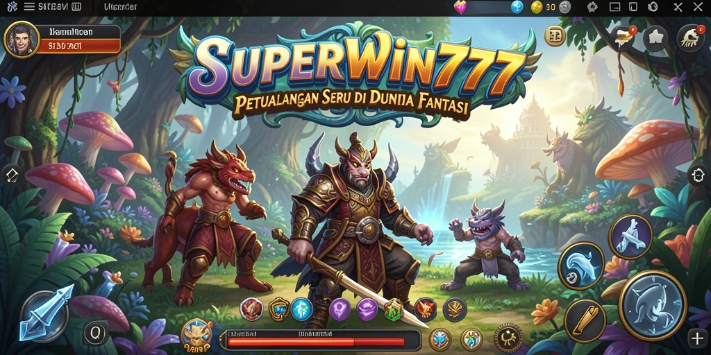 Tampilan gameplay SUPERWIN777 yang penuh aksi dan petualangan seru.